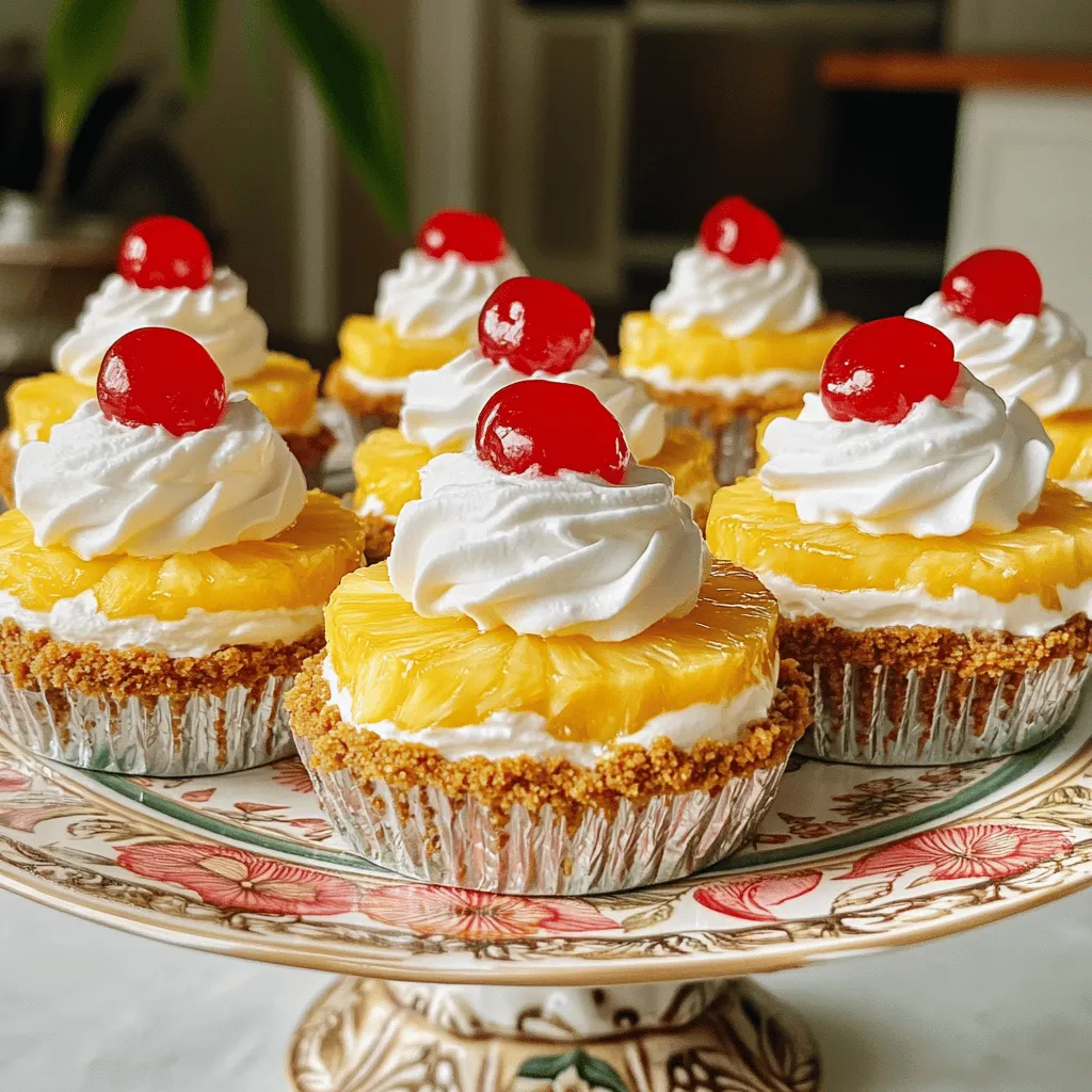 Mini Pineapple Upside-Down Cheesecakes Delightful Treat