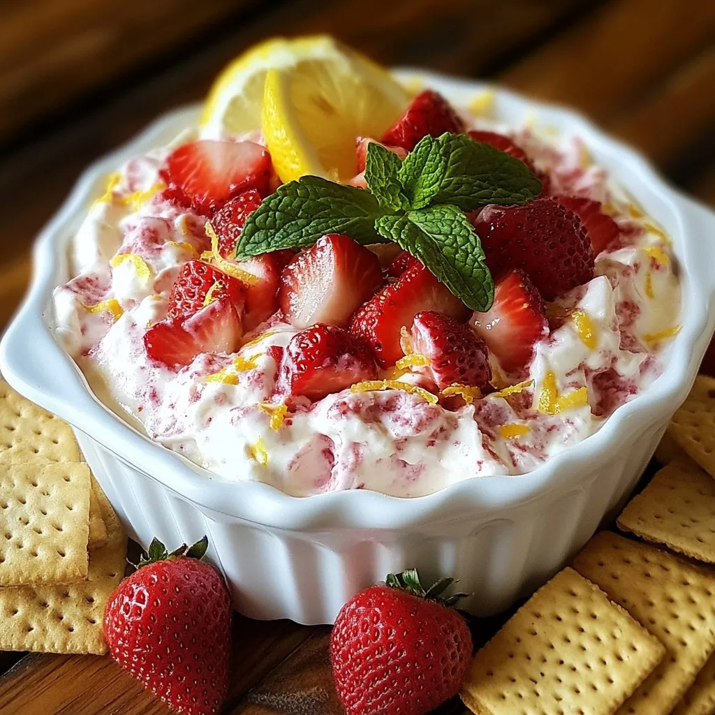 Strawberry Lemon Cheesecake Dip Creamy and Fresh Delight