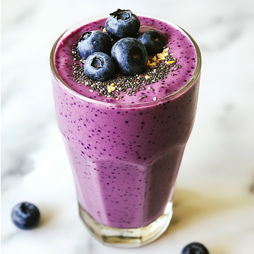 Smooth Healthy Blueberry Vanilla Smoothie Recipe