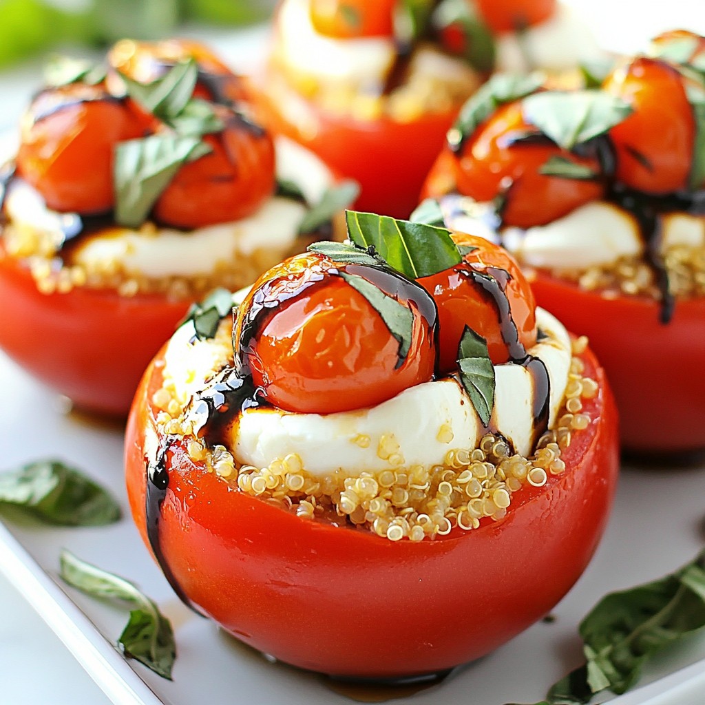 Caprese Quinoa Stuffed Tomatoes Flavorful and Healthy