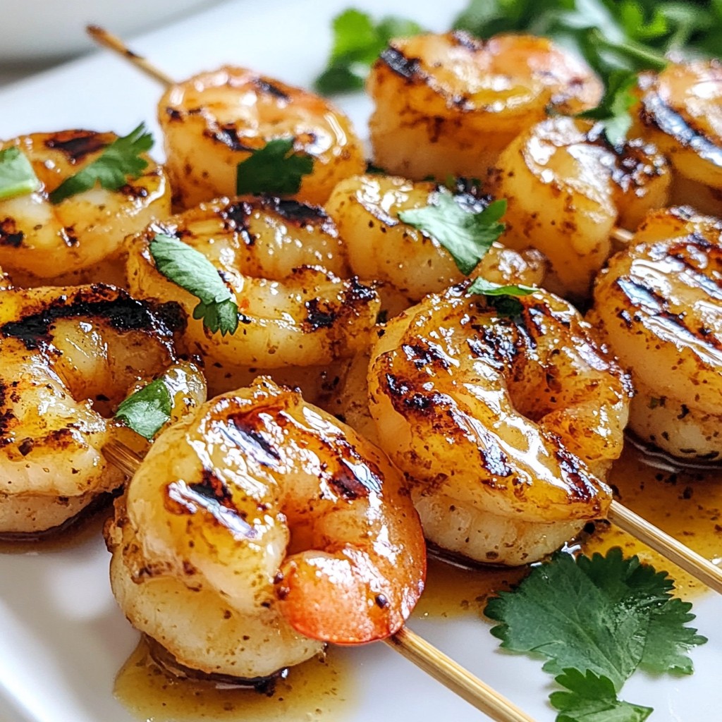 Honey Garlic Shrimp Skewers Tasty Summer Delight