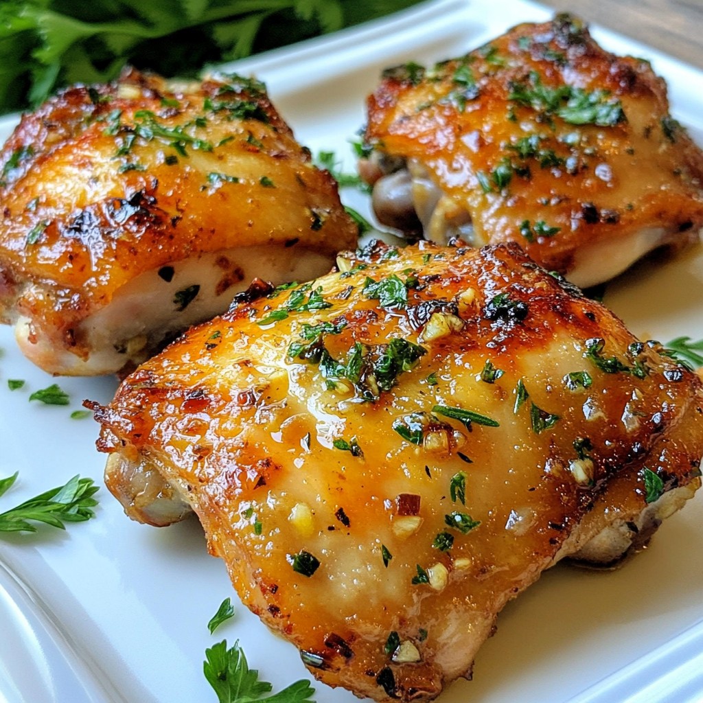 Wholesome Garlic Herb Baked Chicken Thighs Recipe