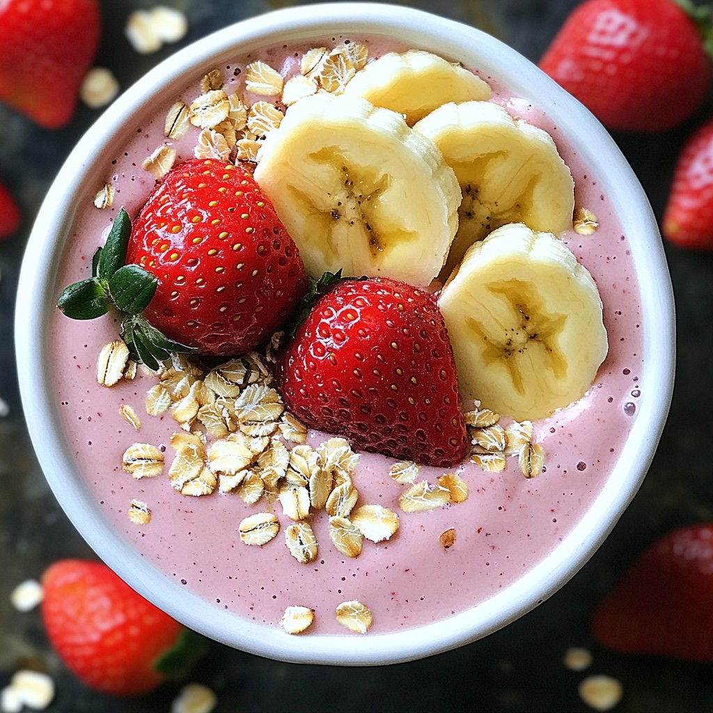 Strawberry Banana Oat Smoothie Energizing and Tasty Blend