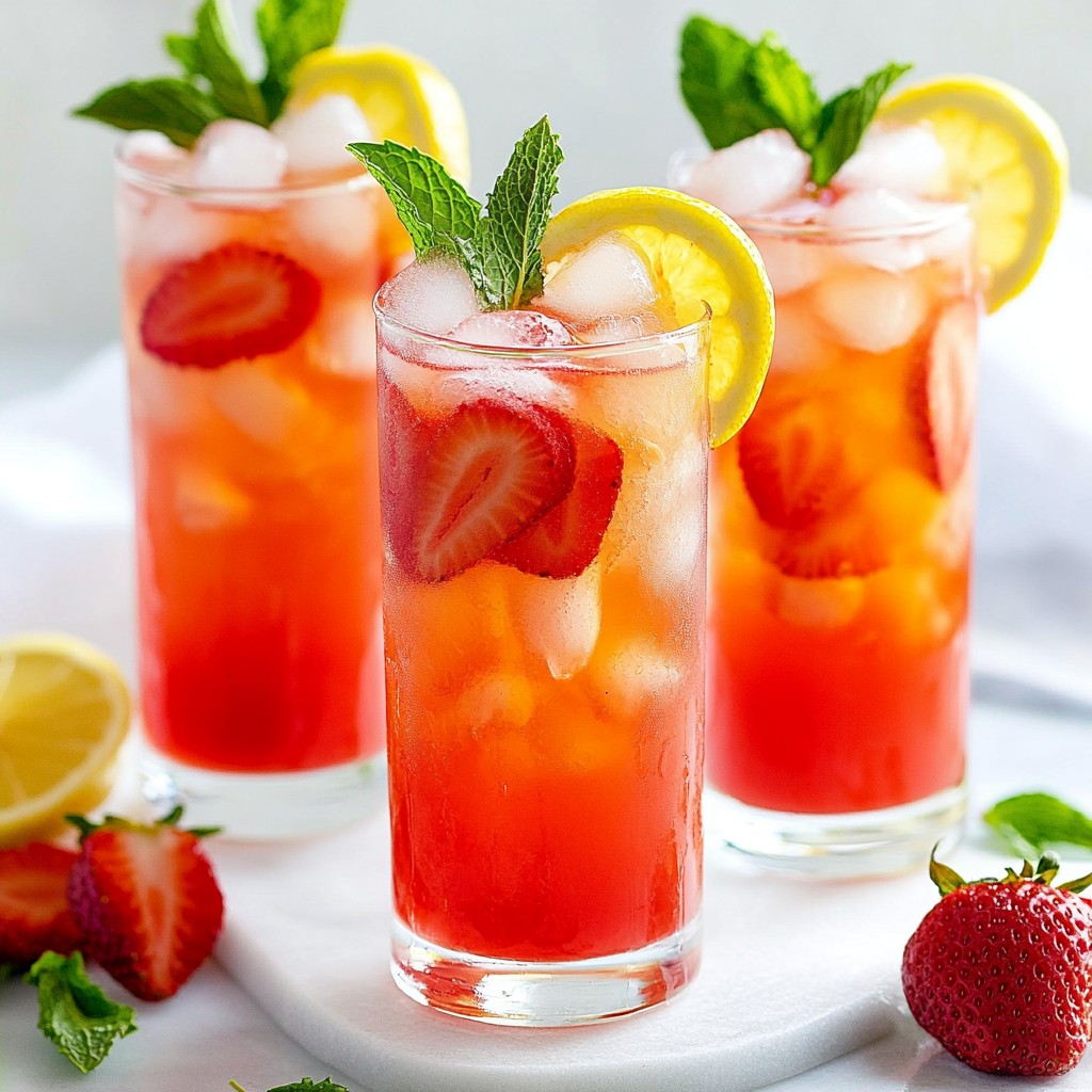 Strawberry Mint Lemonade Refreshing Summer Drink Recipe