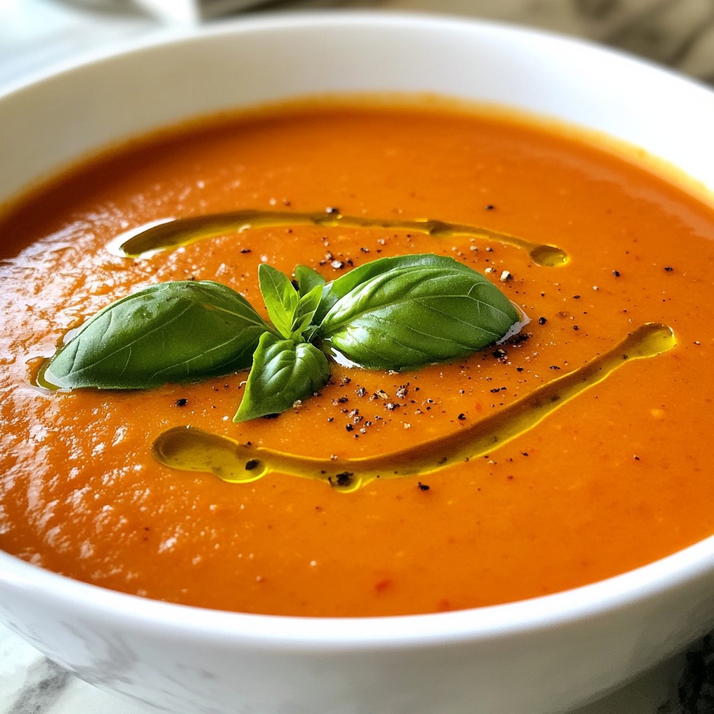 Creamy Tomato Basil Soup Rich and Flavorful Delight