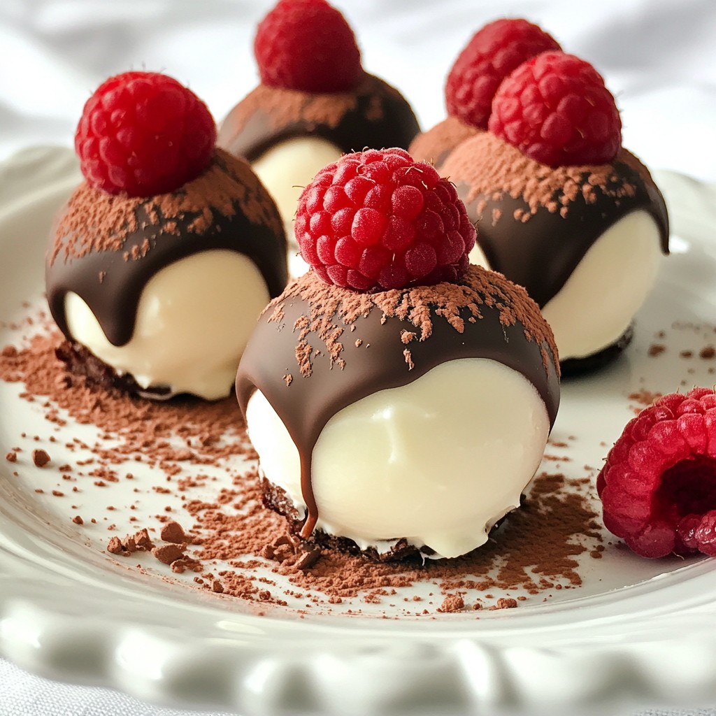 Raspberry Chocolate Cheesecake Truffles Delightful Treat