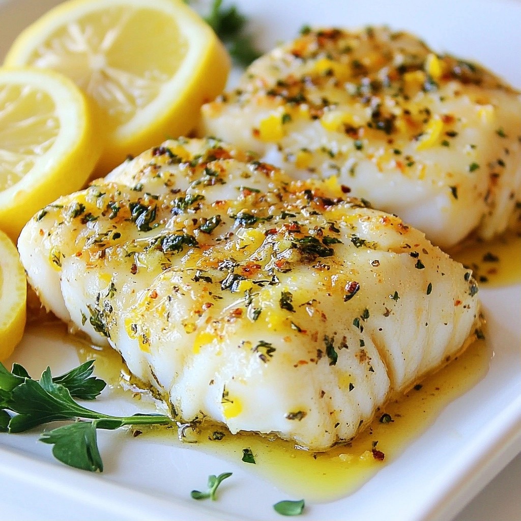 Zesty Healthy Lemon Herb Cod Fillets Dinner Delight