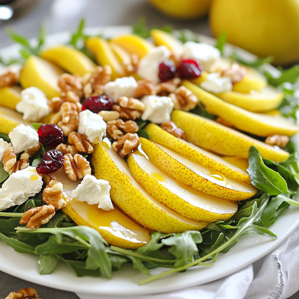 Fresh Healthy Arugula and Pear Salad Delight