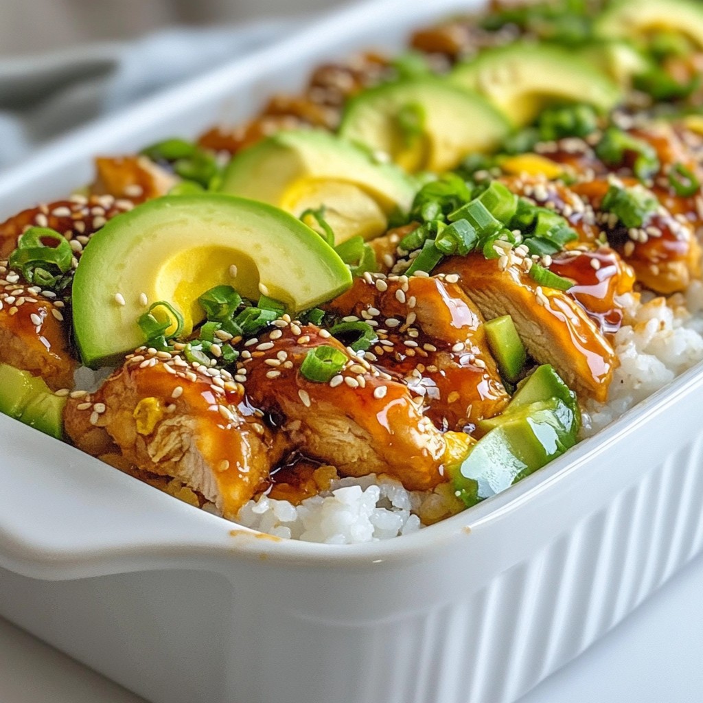 Teriyaki Chicken Sushi Bake Flavorful and Easy Dish
