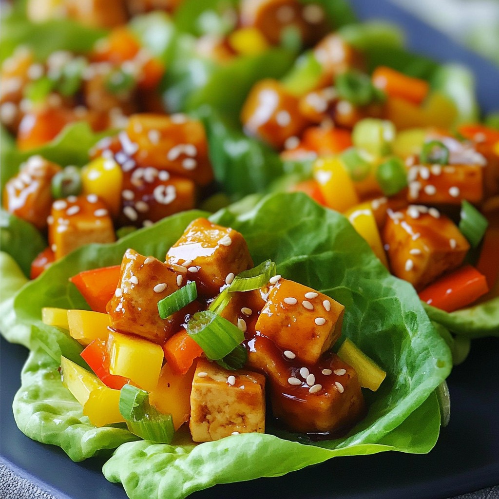 Teriyaki Tofu Lettuce Wraps Flavorful and Easy Recipe