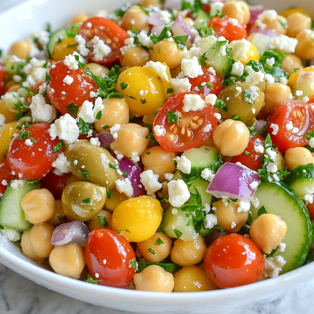 Mediterranean Chickpea Salad Fresh and Flavorful Dish