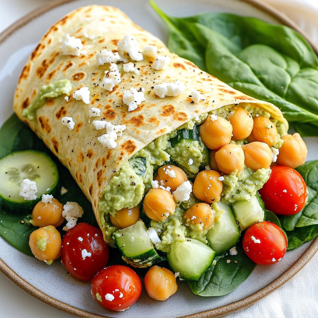 Nutritious Mediterranean Chickpea and Avocado Wrap Recipe