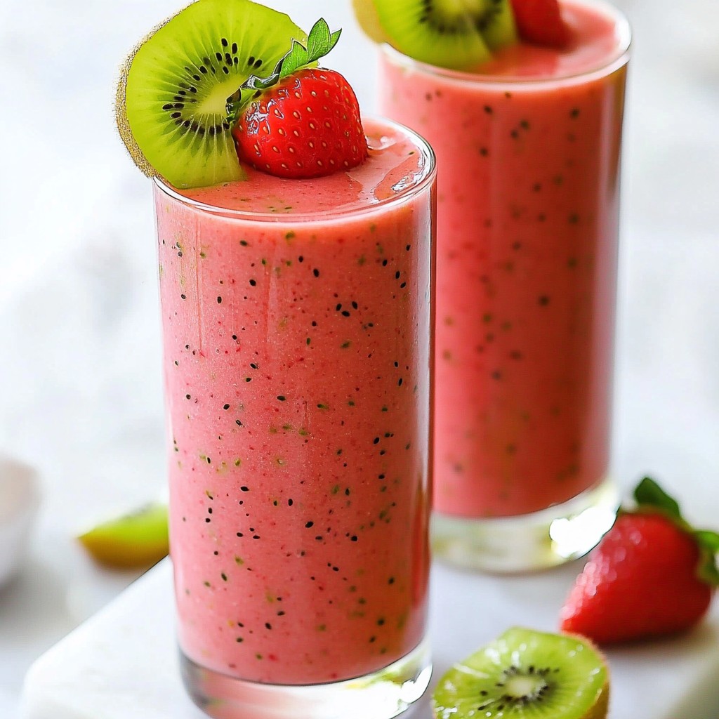 Refreshing Healthy Strawberry Kiwi Smoothie Recipe