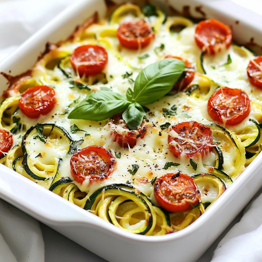 Garlic Parmesan Zoodle Bake Tasty and Simple Dish