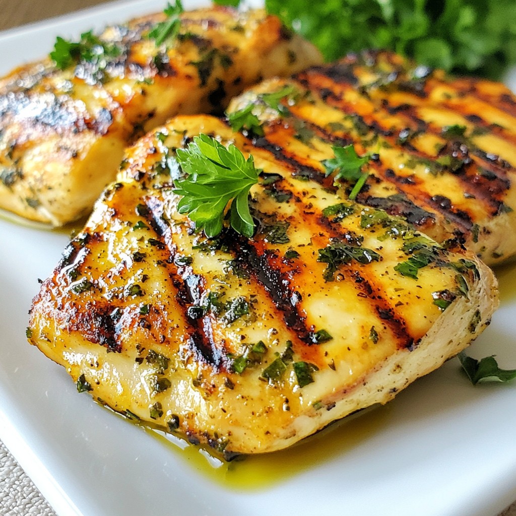 Nutritious Lemon Herb Grilled Chicken Breasts Delight