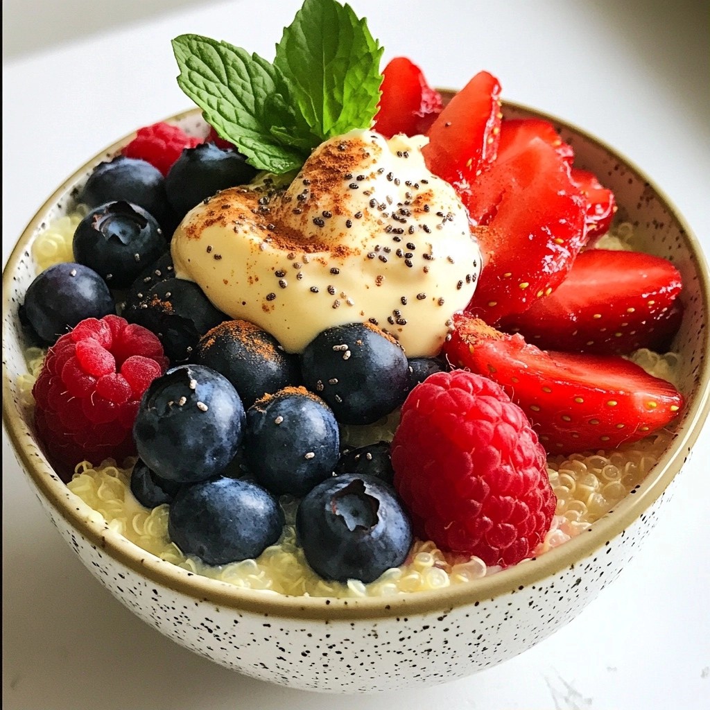 Hearty Healthy Quinoa and Berry Breakfast Bowl Delight