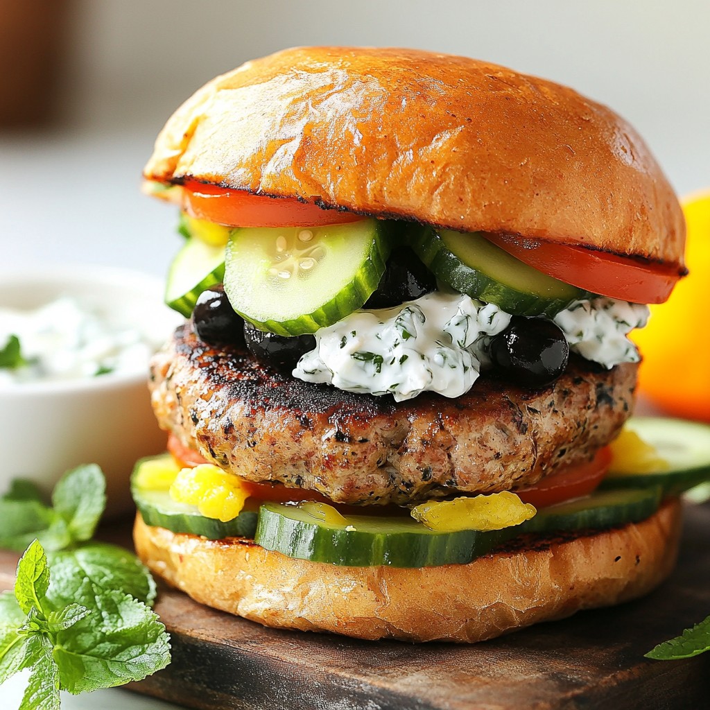 Greek Feta Stuffed Turkey Burgers Healthy and Easy Meal