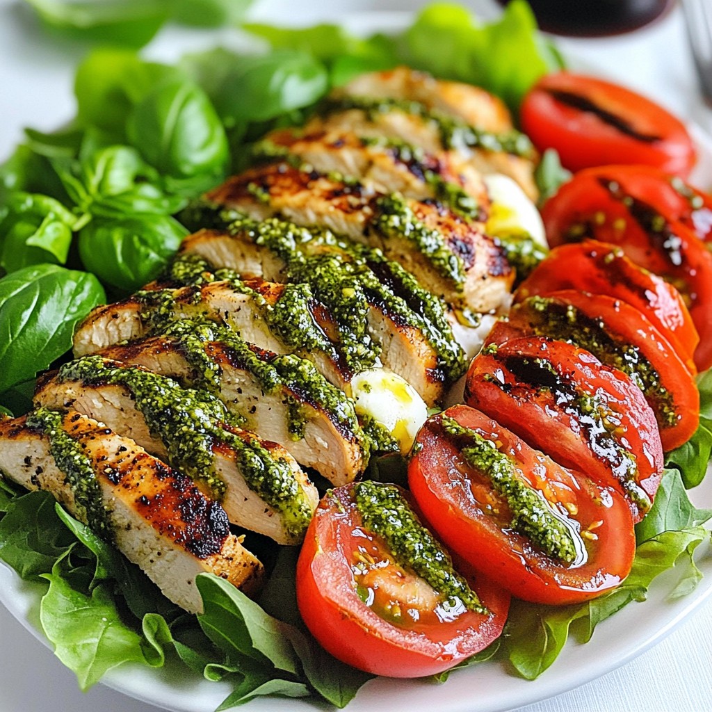 Pesto Chicken Caprese Salad Delightful Fresh Meal