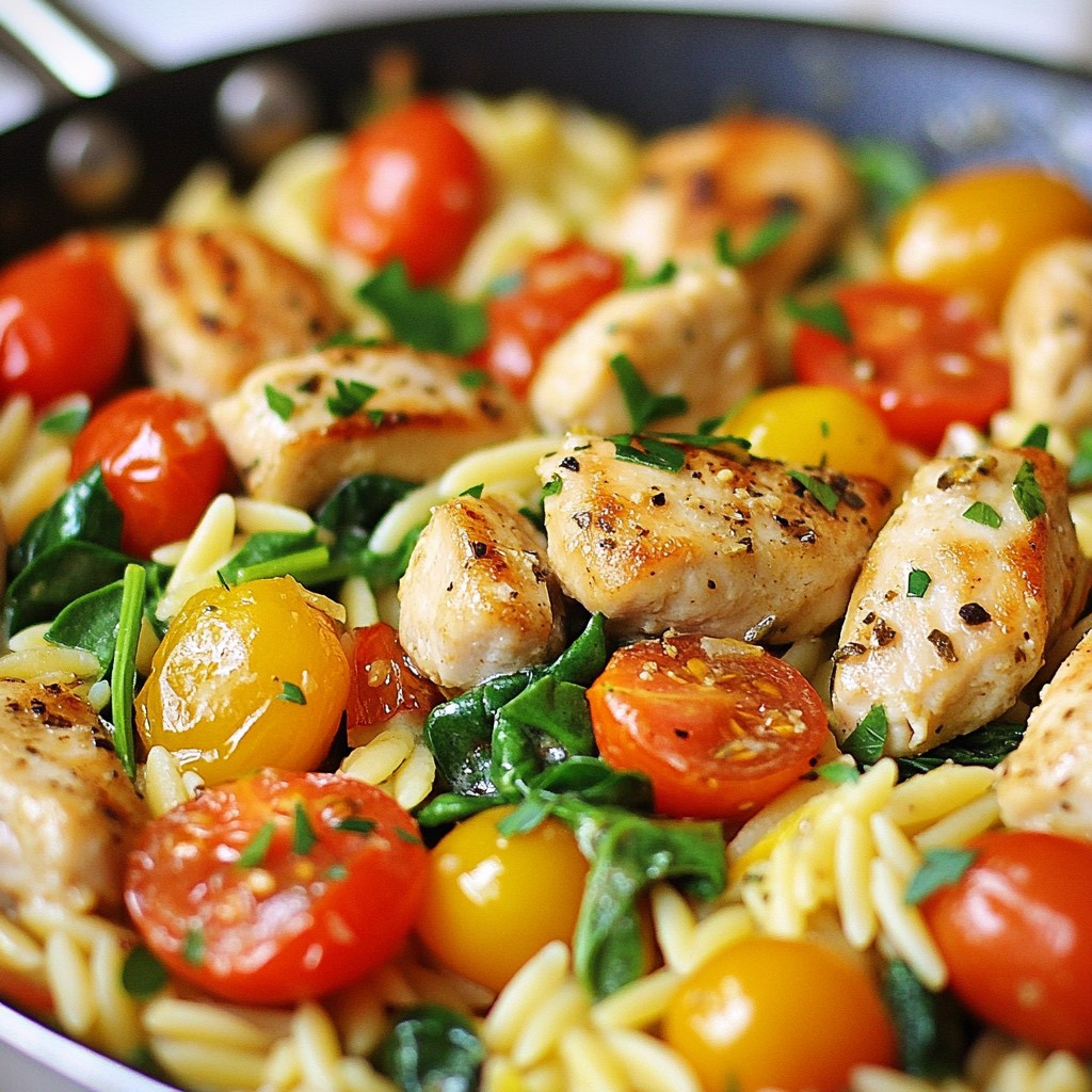 Lemon Herb Chicken Orzo Skillet Fresh and Flavorful