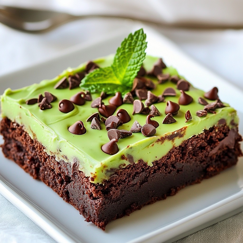Chocolate Mint Brownies Tasty and Simple Treat