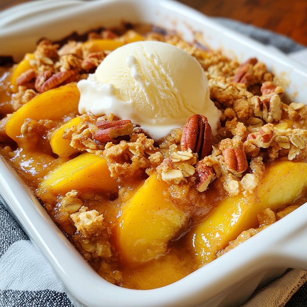 Brown Sugar Peach Crisp Simple and Irresistible Treat