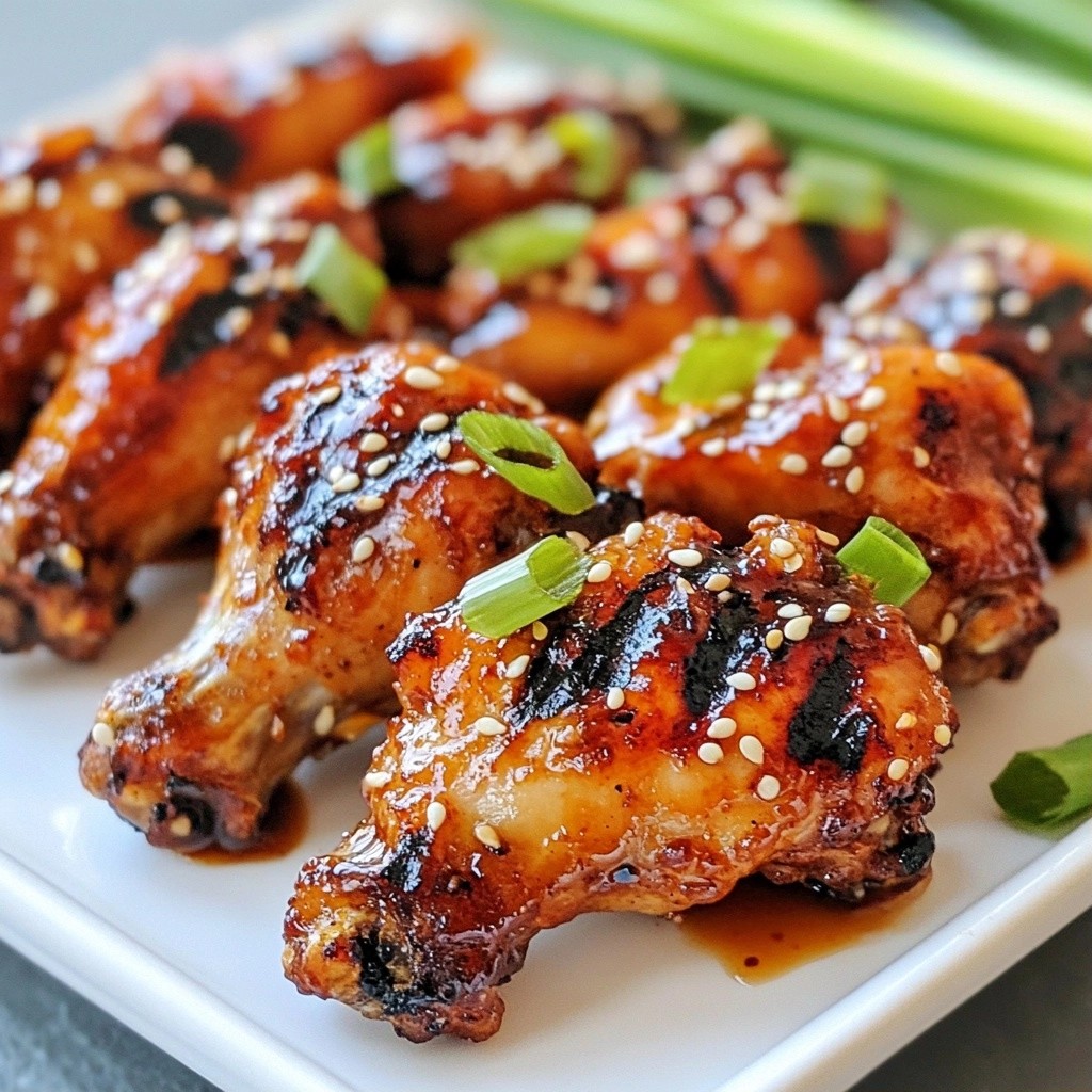 Satisfying Healthy Sweet and Spicy Grilled Chicken Wings