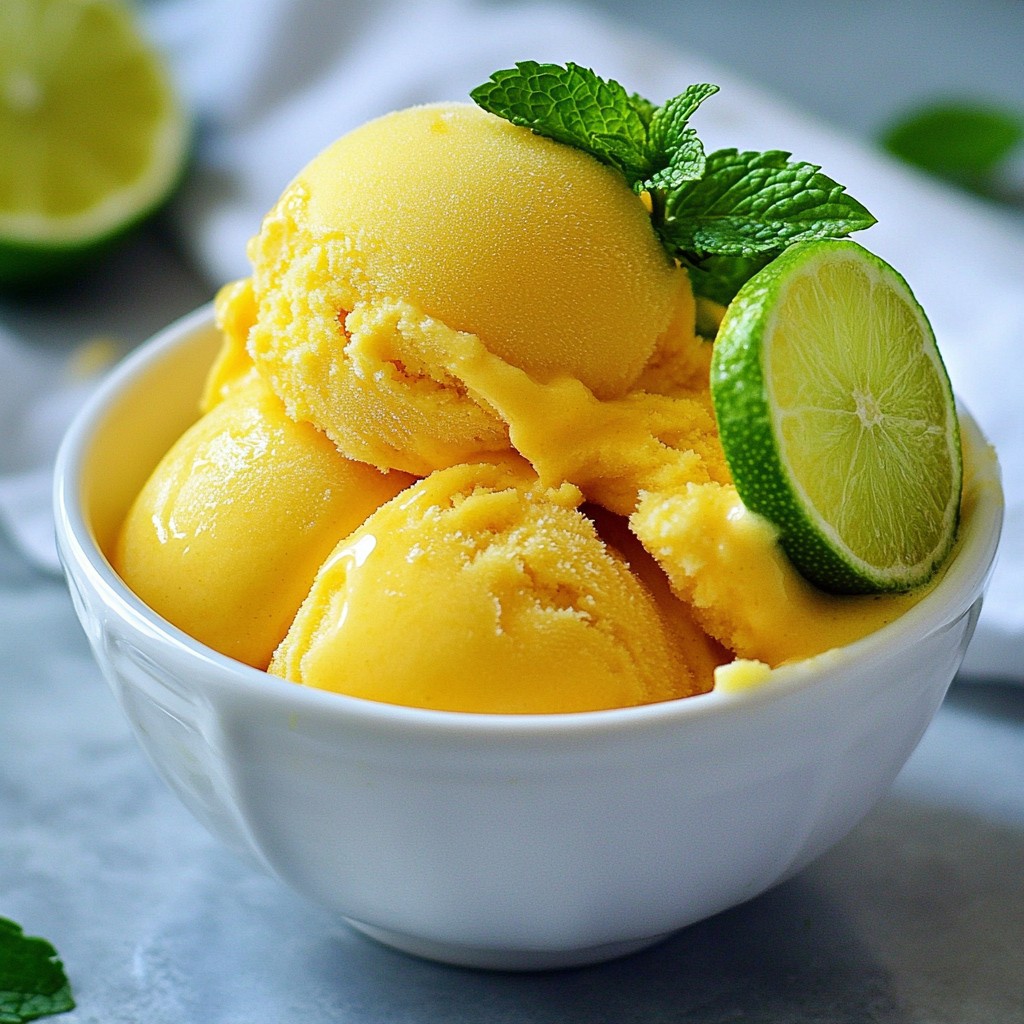 Mango Lime Sorbet Fresh and Flavorful Summer Treat
