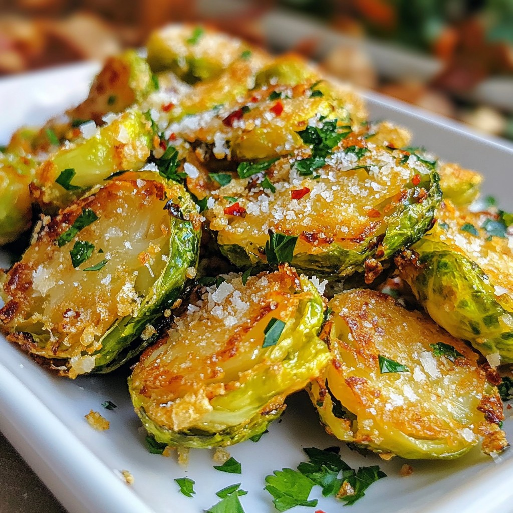 Garlic Parmesan Brussels Chips Crunchy Healthy Snack