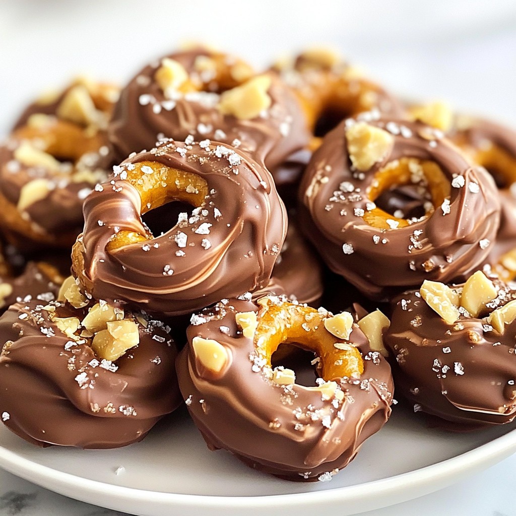 Chocolate Covered Pretzel Clusters Sweet Treat Idea