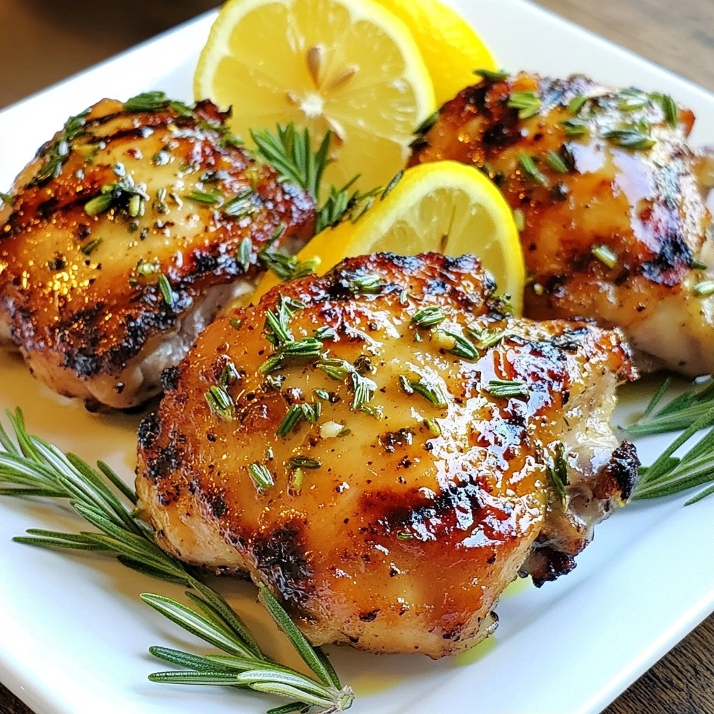 Flavorful Healthy Grilled Lemon Herb Chicken Thighs