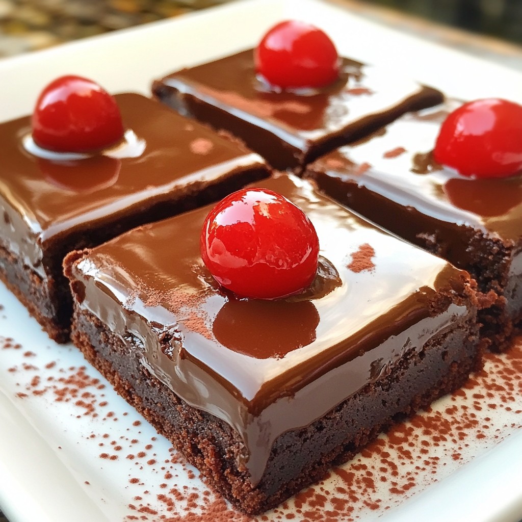 Chocolate Covered Cherry Brownies Delightful Treat