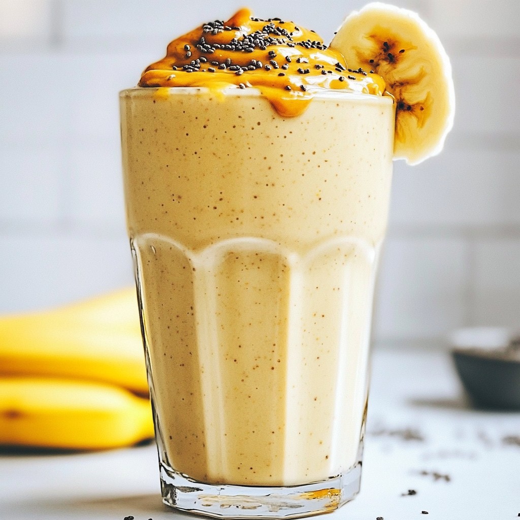 Rich Healthy Banana Almond Butter Smoothie Recipe