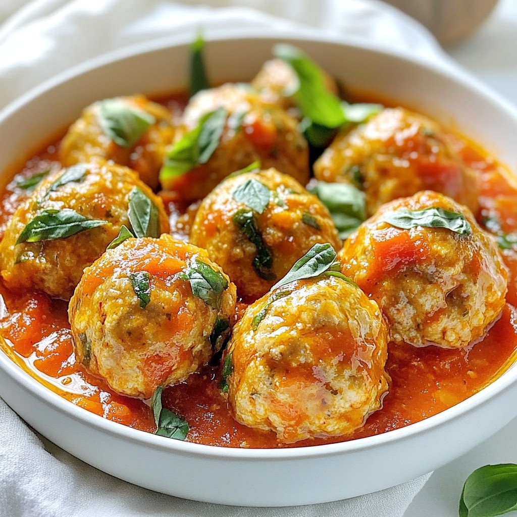 Hearty Healthy Tomato Basil Turkey Meatballs Recipe