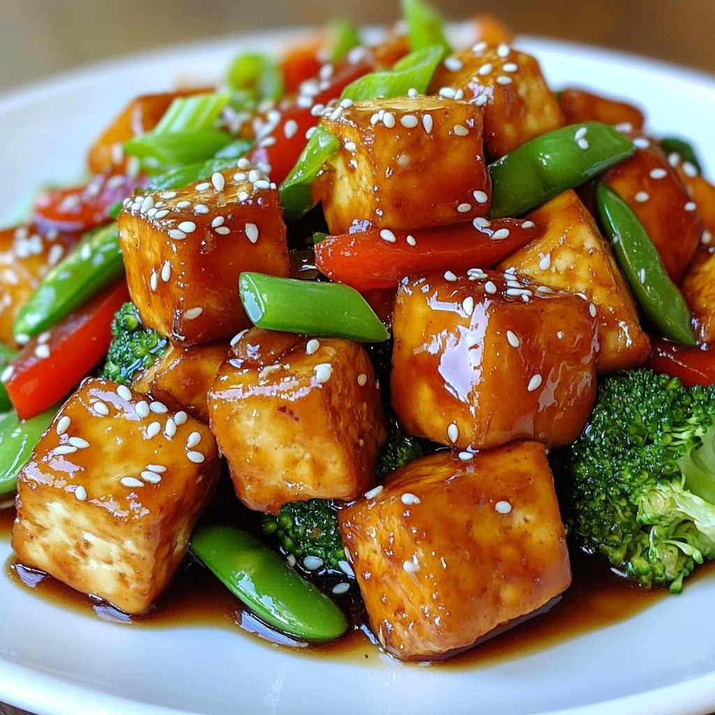 Honey Garlic Tofu Stir Fry Savory and Quick Meal