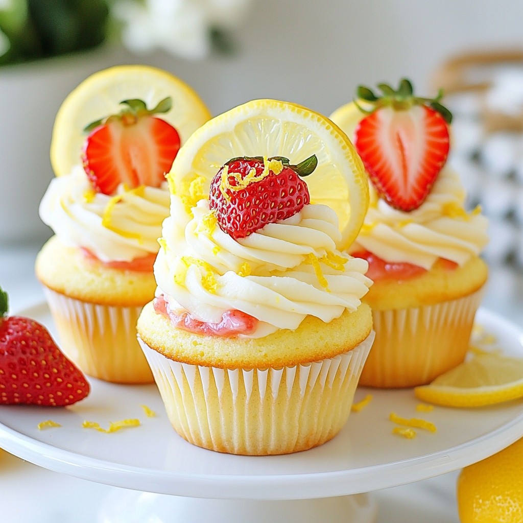 Strawberry Lemonade Cupcakes Delightful Summer Treat