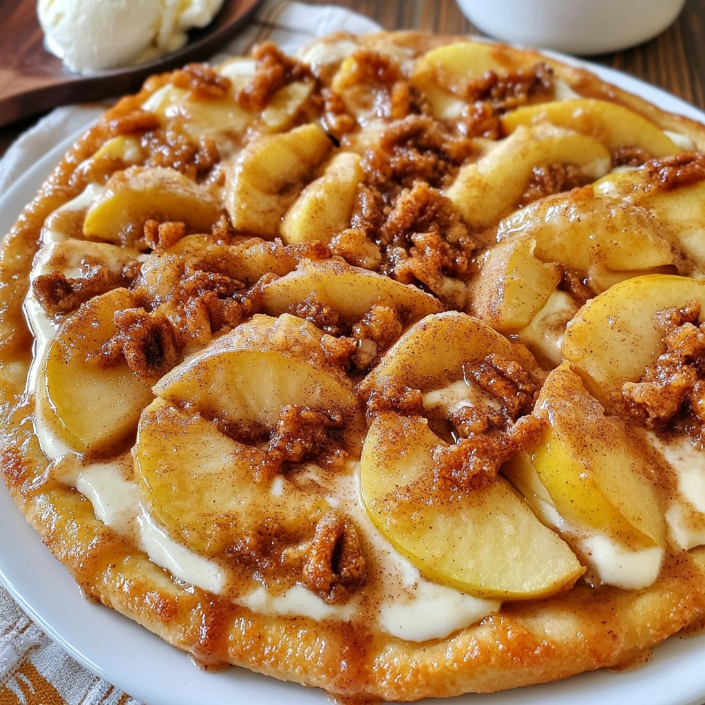 Irresistible Apple Cinnamon Dessert Pizza Delight