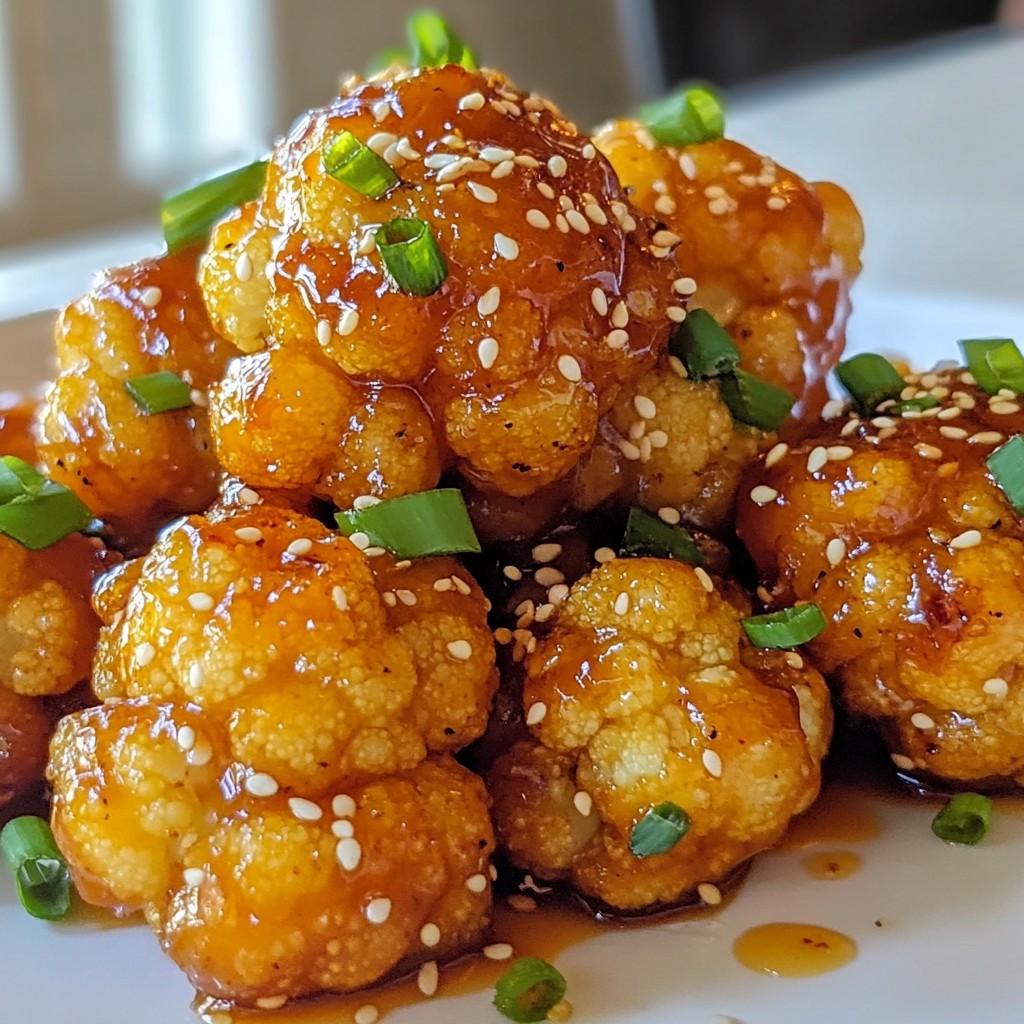 Sticky Honey Garlic Cauliflower Simple and Tasty Dish