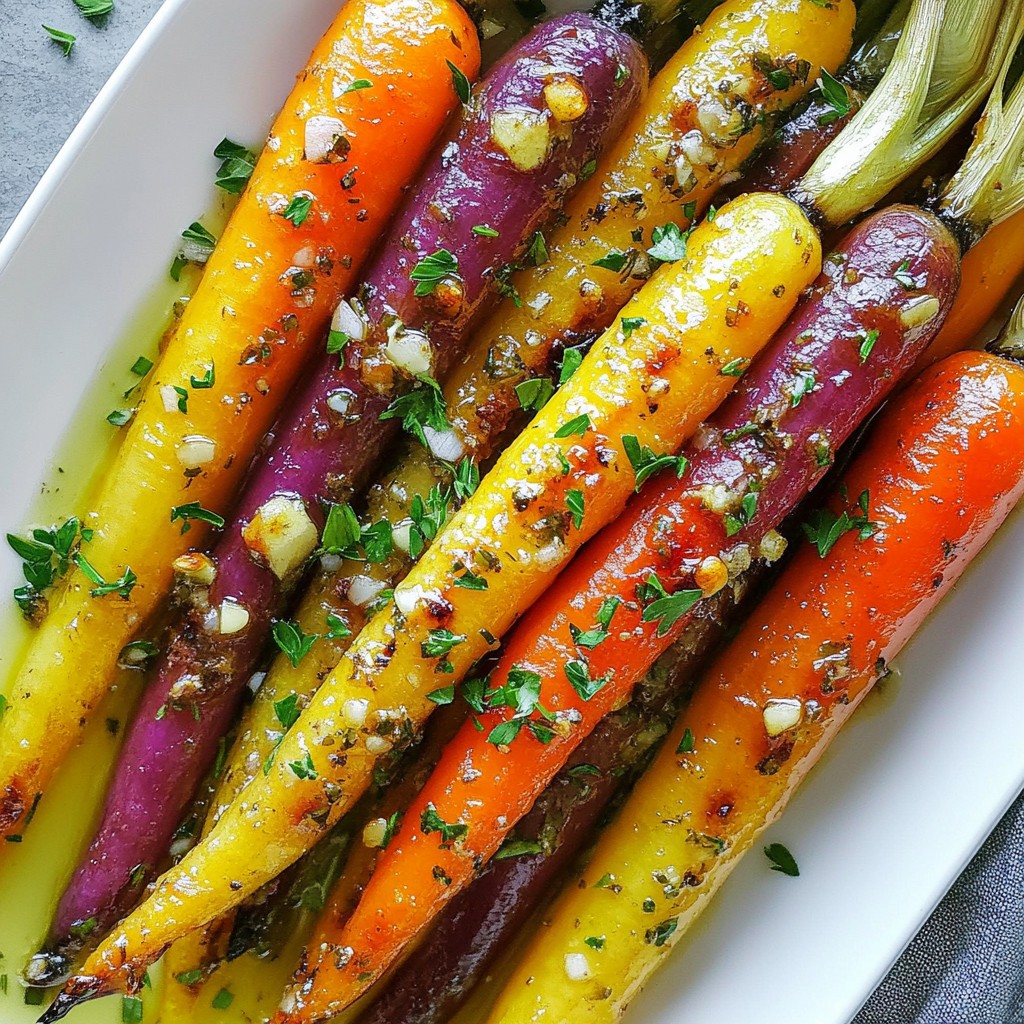 Garlic Herb Roasted Rainbow Carrots Flavorful Side Dish