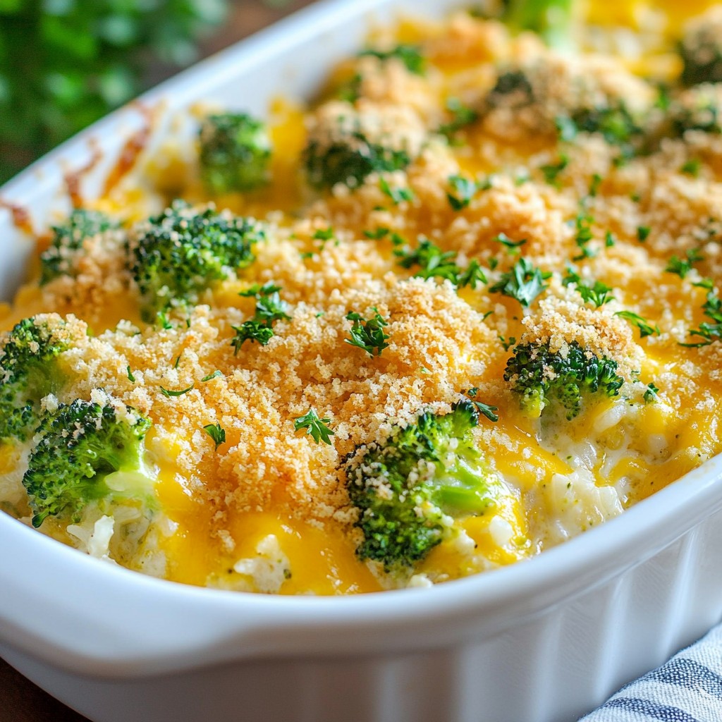 Cheesy Broccoli Rice Casserole Comforting Family Dish