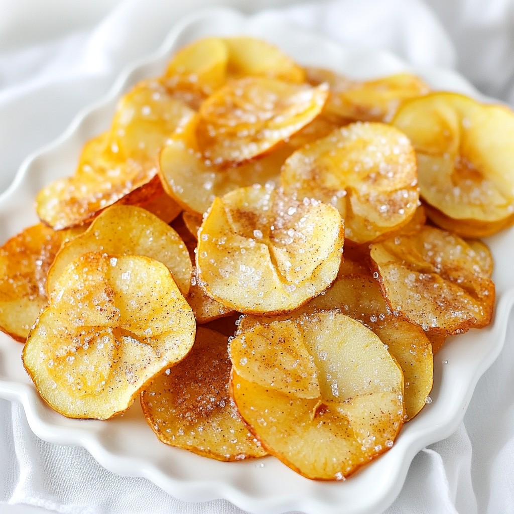 Cinnamon Sugar Apple Chips Crispy and Sweet Snack