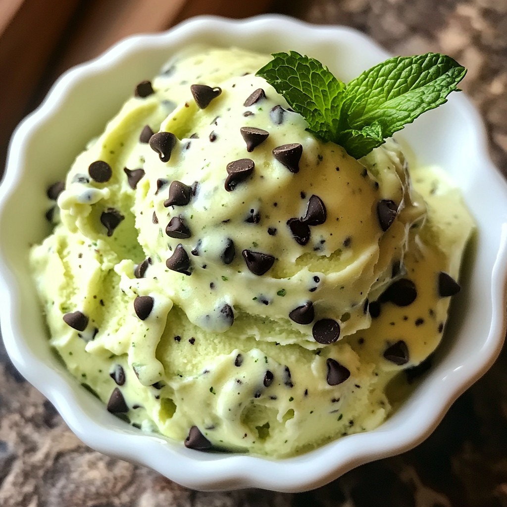 Mint Chocolate Chip Nice Cream Creamy Frozen Delight