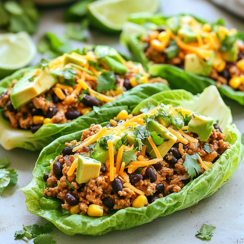 Turkey Taco Lettuce Boats Quick and Tasty Meal Idea