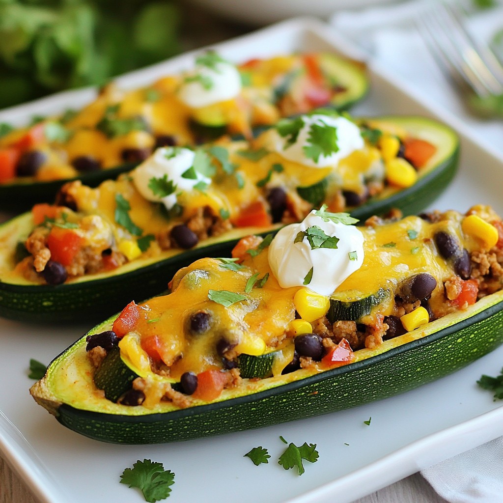 Taco Stuffed Zucchini Boats Flavorful and Easy Meal