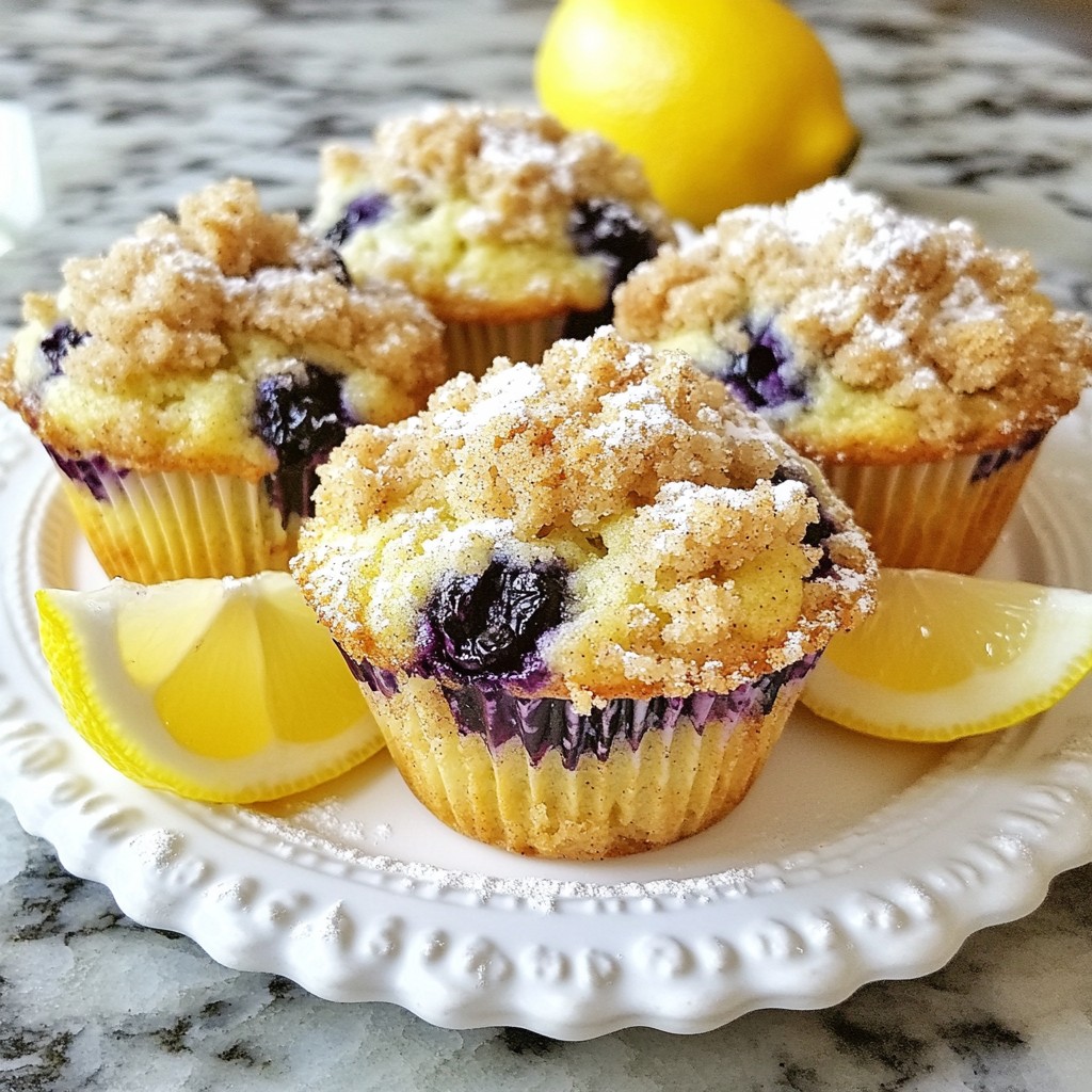 Lemon Blueberry Crumb Muffins Fresh and Flavorful Delight