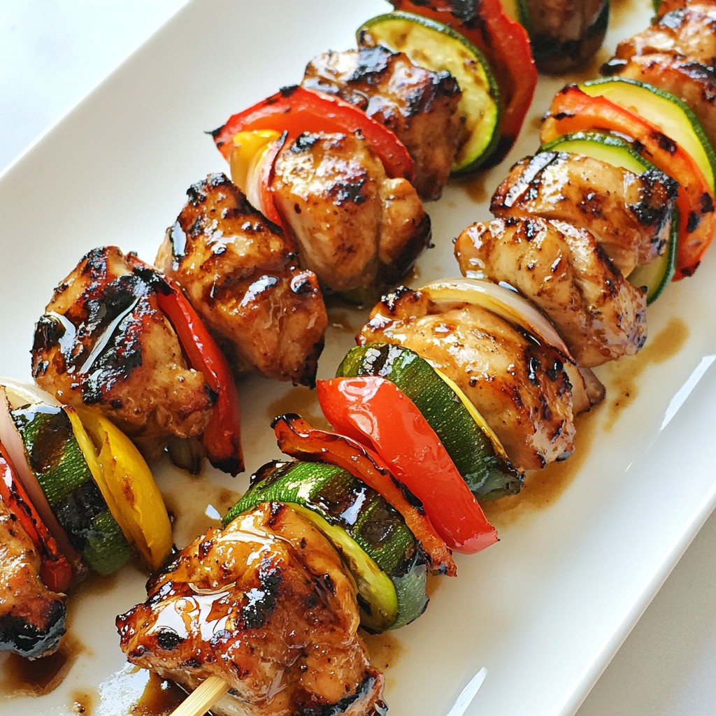 Light Balsamic Glazed Grilled Chicken Skewers Delight