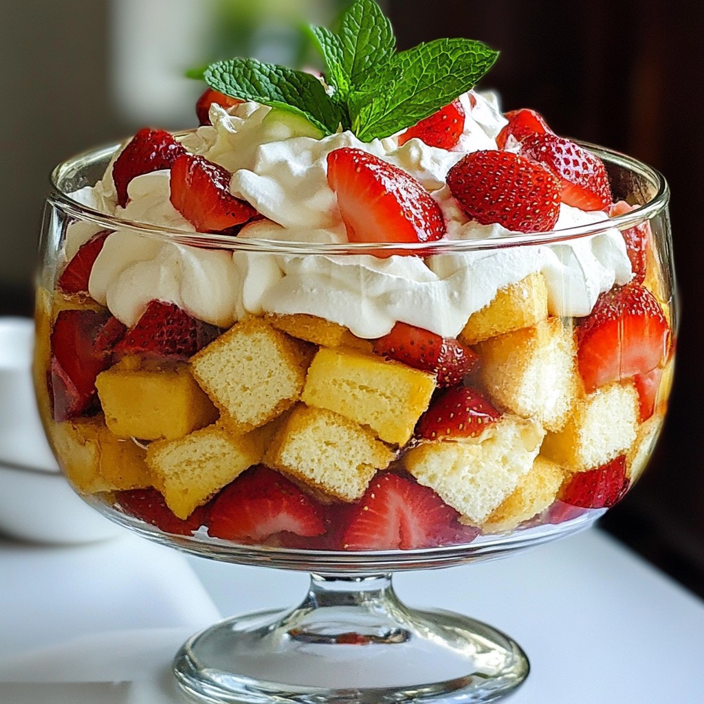 Strawberry Shortcake Trifle Delightful Summer Treat