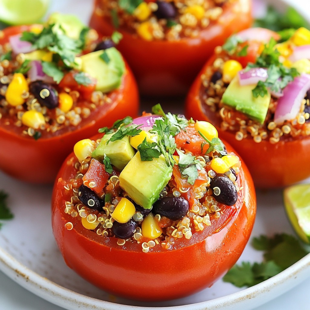 Wholesome Quinoa and Avocado Stuffed Tomatoes Recipe