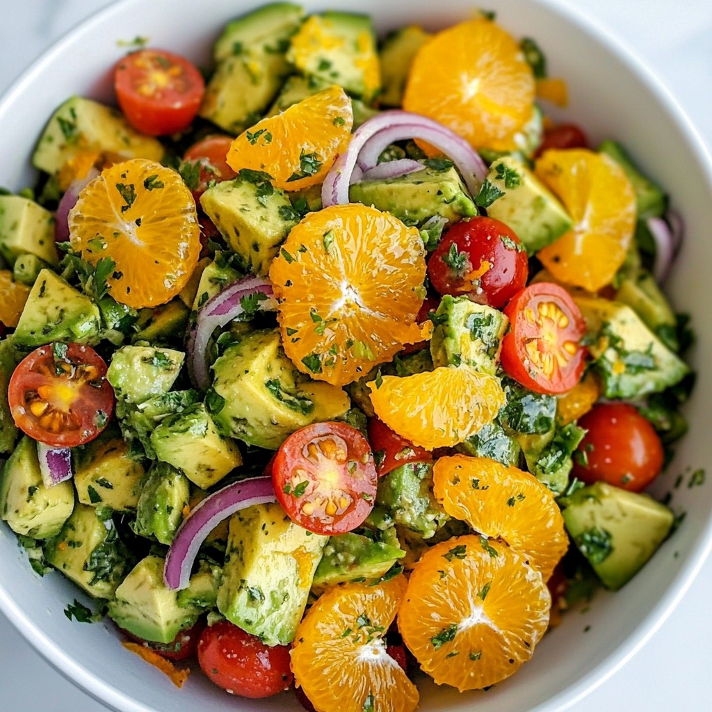 Vibrant Healthy Orange Avocado Salad Recipe Delight