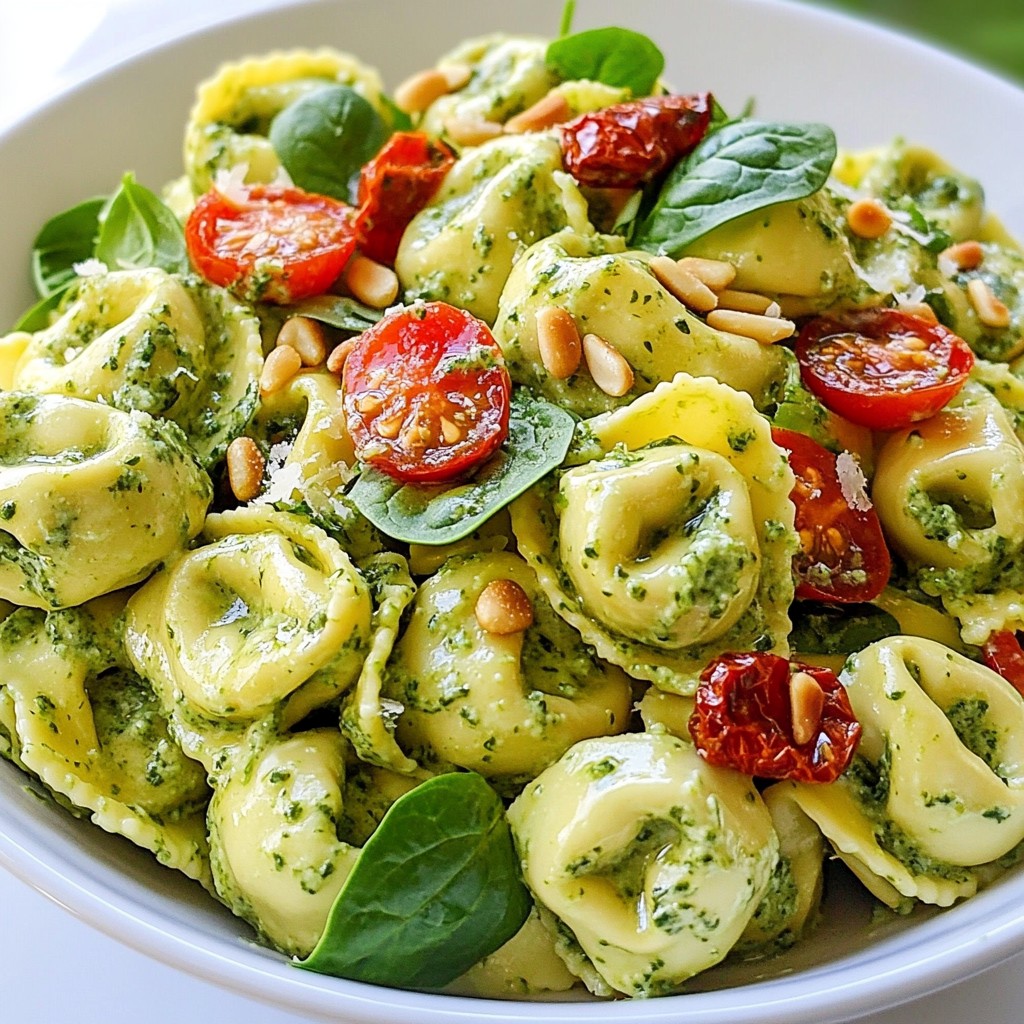 Creamy Pesto Tortellini Salad Fresh and Flavorful Dish