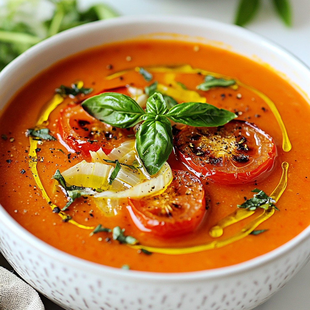 Garlic Herb Roasted Tomato Soup Flavorful Comfort Food